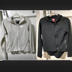 Nike full zip hoodie two piece black gray set S